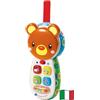 VTech Il Telefono di Teddy, Telefono per Bambini Interattivo, Impara i Colori e i Numeri, Cellulare con Clip, Gioco Neonato con 4 Canzoni e 15 Melodie, Lingua Italiana, Batterie Incluse, 6-36 Mesi
