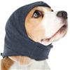 BWOOOWE Paraorecchie Cocker Scaldacollo e Orecchie per Cani Protezione le Orecchie del Cane Alleviare l'ansia e Calmante Felpa con Cappuccio Cani(Grigio,L)
