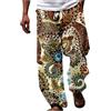 MaNMaNing Pantaloni Uomo Stile Africano Dashiki Tradizionale Estivi per Hawaii e Festival Pantaloni Uomo Colorati MM836