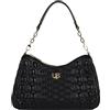 4US PACIOTTI 4US Cesare Paciotti - Borsa hobo in ecopelle, nero (19.5 X 30.5 X 14 cm)