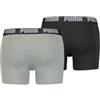 PUMA Boxer, Biancheria Intima Uomo, Grey Black, M