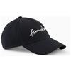 Armani Exchange Cintura in Pelle con Logo Argento da Uomo, Blu Navy/Bianco Ottico, Taglia Unica