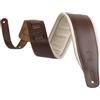 Levy's, M26PD-BRN_CRM, Tracolla in Pelle Pieno Fiore Imbottita Brown 3, Retro Cream, Larghezza di 3 (7.62 cm),Lunghezza Regolabile da 37 (94 cm) a 51 (129.5 cm). Colorazione Brown