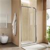 DEGHI Box doccia nicchia 100 cm scorrevole con vetro trasparente e profilo cromo 190h - Mirea