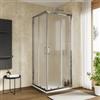 DEGHI Box doccia 80x80 cm doppio scorrevole con vetro stampato e profilo cromo 190h - Mirea