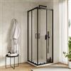 DEGHI Box doccia 75x75 cm doppio scorrevole con vetro trasparente e profilo nero 190h - Mirea