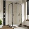 DEGHI Box doccia 90x100 cm scorrevole con vetro trasparente e profilo cromo 190h - Mirea