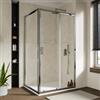 DEGHI Box doccia 90x110 cm scorrevole con vetro trasparente e profilo cromo 190h - Mirea
