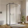 DEGHI Box 3 lati 70x100x70 cm scorrevole con vetro stampato e profilo cromo 190h - Mirea