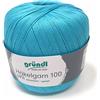wolldealer 24 Gründl Filato per Uncinetto Häkelgarn 100 Filo, Lana, Turchese, 566 m