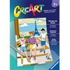Ravensburger - CreArt Album Colorare coi numeri: Vacanze da favola, 7+ anni