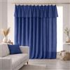 HOME LINGE PASSION Tenda in 100% garza di cotone 180 x max 300 cm (regolabile) blu