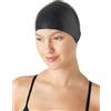 Amazon Basics Cuffia da bagno unisex in silicone, Confezione da 1, Taglia unica, Nero