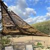 World PLANTIL Candela ombreggiante in fibra di cocco/tenda vela/tessuto ombreggiato/rete ombreggiata/giardino/cortile/terra /100% naturale ed ecologico/60% ombra (triangolare 3,5 x 3,5 x 3,5 x 3,5 m)