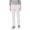 Amazon Essentials Pantaloni Chino da Lavoro da Uomo Anti-Piega e Senza Pince, Vestibilità Aderente, Grigio, 28W / 32L