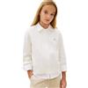 Tommy Hilfiger Bambina Pullover Pointelle Cable con Scollo Rotondo, Bianco (Ivory Silk), 3 Anni
