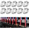 Fyearfly 10 Pezzi Morsetto Doppio Orecchio per Tubi Flessibili, Fascette Stringitubo A Doppia Orecchia In Acciaio Inossidabile con Clip a O, per Tubi Flessibili In Silicone/Gomma (17-20mm)