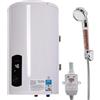 KigerNee Serbatoio acqua calda da 220 V, 30 l, con protezione contro le perdite, pratica doccia e indicatore di temperatura, 2000 W, scaldabagno elettrico per cucina/bagno (25-75 °C)