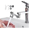 ESABAIN Estensore per rubinetto girevole a 1080°, rubinetto universale con filtro antispruzzi, rubinetto girevole a 1080 gradi, rubinetto aeratore per lavello, attacco per lavaggio viso con 1 modalità di