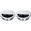 TopHomer 2 maniglie da incasso con viti di fissaggio in acciaio inox argento tondo a filo scorrevole maniglie per armadietti, armadi, cassetti, comò, armadio [50 mm di diametro]
