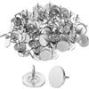 QUARKZMAN 60Pz Chiodi per Tappezzeria, Testa Piatta 11mmx10mm Chiodi Decorativi per Mobili Puntine per Mobili Divani Testate, Argento