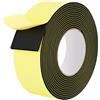 Rusoz Nastro adesivo in gomma espansa nera, 30 mm (larghezza) x 3 mm (profondità) x 3 m (lunghezza), ad alta densità, guarnizione in gomma espansa per fai da te, risparmio energetico, impermeabile