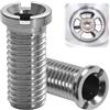 YueJieSelected 2 lavelli a vite cava, vite cava per valvole a cestello, M12 x 30 mm, in acciaio inox, vite cava da 30 mm, adatti per lavelli da cucina, lavelli a cestello, accessori per lavello, argentati