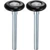 M METERXITY 2-Pack Rullini Nylon Per Porte Garage 1.8/46mm Ruote Porta Garage Silenziose 4.3/108mm Asta Alta Portata 6200zz 8 Sfere Cuscinetto A Tenuta Stagna Di Precisione Per Porte