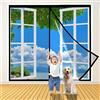 ZYZYZ Zanzariera Magnetica Porta 170x230cm Nero Zanzariere per Porte, Zanzariere Magnetiche Balcone, Anti Insetti Traspirante Chiusura Automatica, Monta Facilmente, Non Serve Forare