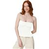 Amazon Essentials Gilet in Popeline di Cotone Elasticizzato, a Nido d'Ape, Vestibilità Classica Donna, Bianco Brillante, L