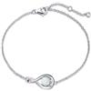 FANCIME Bracciale in argento sterling 925 placcato oro con simbolo dell'infinito, gioiello raffinato, regalo di compleanno per mamma, moglie, lei, lunghezza della catena: 17 cm + 3 cm di estensione
