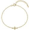 MARLION JEWELS Bracciale da donna in argento con una stella e ornato da scintillanti zirconi. Bracciale in argento per donna, ragazza ideale come regalo (mamma, amiche, compleanno...) Gioielli da donna