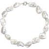 EVER FAITH Collana di perle barocche per donna Chunky delicata con grandi perle di coltura crema irregolari, collana choker, gioielli, regali