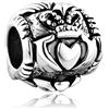 ZakiaHo Claddagh, charm celtico irlandese per amicizia, migliore amica, per braccialetti da donna, compatibile con braccialetti Pandora, Rame, Nessuna pietra preziosa