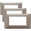 Vimar 14654.40 Placca, Cenere, 4 moduli (Confezione da 3)