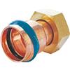 SOMATHERM FOR YOU - Raccordo Dritto in Rame a Pressare - Dado Girevole Ø16-3/4 - Profilo di Pressatura V - Giallo - Pressione Massima 16 Bar - Temperatura Max 95°C