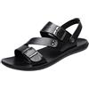 Generic Sandali con fibbia convertibili 2 in 1 da uomo Ciabatte a punta aperta Calzature estive casual spiaggia antiscivolo Scarpe basse taglie forti