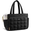 LOVEVOOK Puffer - Borsa a mano da donna per laptop, A-nero., 15.6 inch