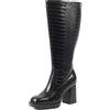 GABYLOU Stivali 2XL a polpaccio largo - modello Melissa. Nero23. 37
