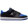 Nike Jordan Court Connect Low IQ6016-002 - Scarpe da Basket per Bambini, Tomaia in Pelle, Ammortizzazione Nike Air, Suola Esterna in Gomma, Nero/Bianco/Game Royal, Numero 39