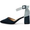 Rio Fiore Décolleté con Cinturino, Scarpe con 7.5 cm Tacco, Blu Navy, Camoscio Imitat, Tacco Largo, H1877-A0142-2 (Blu Navy, 37 EU)
