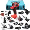 NEWONE - Kit combinato di utensili elettrici senza fili, 12 utensili MAX MATRIX 18V con trapano, 2 batterie da 2,0 Ah e 1 caricatore (nero e rosso)
