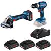 nextradeitalia 1CONFEZION KIT Minismerigliatrice GWS 18V-7 + Trapano GSB 18V-45 + Set ricarica NextradeItalia Mod.FERX.VITJHKFM