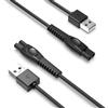 NICPOWER 2-Pack Caricatore per Philips QP2734, QP2834, QP2724, QP2824, X3001, S3145, S5885, QP4530, QP4631, MG7910, MG7930 Rasoio Cavo 5V 1,5 M USB Alimentatore