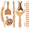 Fairyliss Set di 7 Pezzi per Massaggio in Legno Terapia con Gua Sha - Strumenti per Modellamento Corporeo, Sollievo Dolore Muscolare, Drenaggio Linfatico e Anti-Cellulite