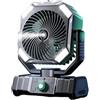 Puupaa Ventilatore da campeggio portatile con nebulizzatore e luce LED, ricaricabile tramite USB, ventilatore da scrivania per esterni, con umidificatore d'acqua, ventola di raffreddamento compatta