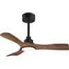 Sulion Ventilatore da soffitto con luce LED Carla S, motore DC, <13 m², diametro 91 cm, IP44 (legno scuro)