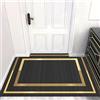 ZZDXW Zerbino Ingresso Esterno Oro Nero Tappeto Ingresso Interno Morbido Zerbino Ingresso Tappeto Bagno Zerbino Ingresso Interno Antiscivolo Tappeto Ingresso Esterno(60x90cm)