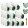 lbxtswpl Sacchetti per aspirapolvere Vorwerk, 13 pezzi | Sacchetti per aspirapolvere per Vorwerk Folletto VB100, 10 pezzi, con 2 filtri di protezione del motore e 1 spazzola per la