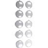Lastdaytime Palline piatte in plastica trasparente per decorazione domestica, matrimoni e Natale, set da 10 (7 cm)